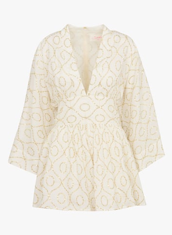 Cotton V-neck playsuit SUNDRESS Multicolored